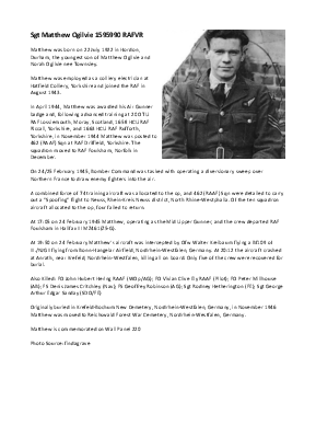 A preview of a PDF biography for Ogilvie, Matthew